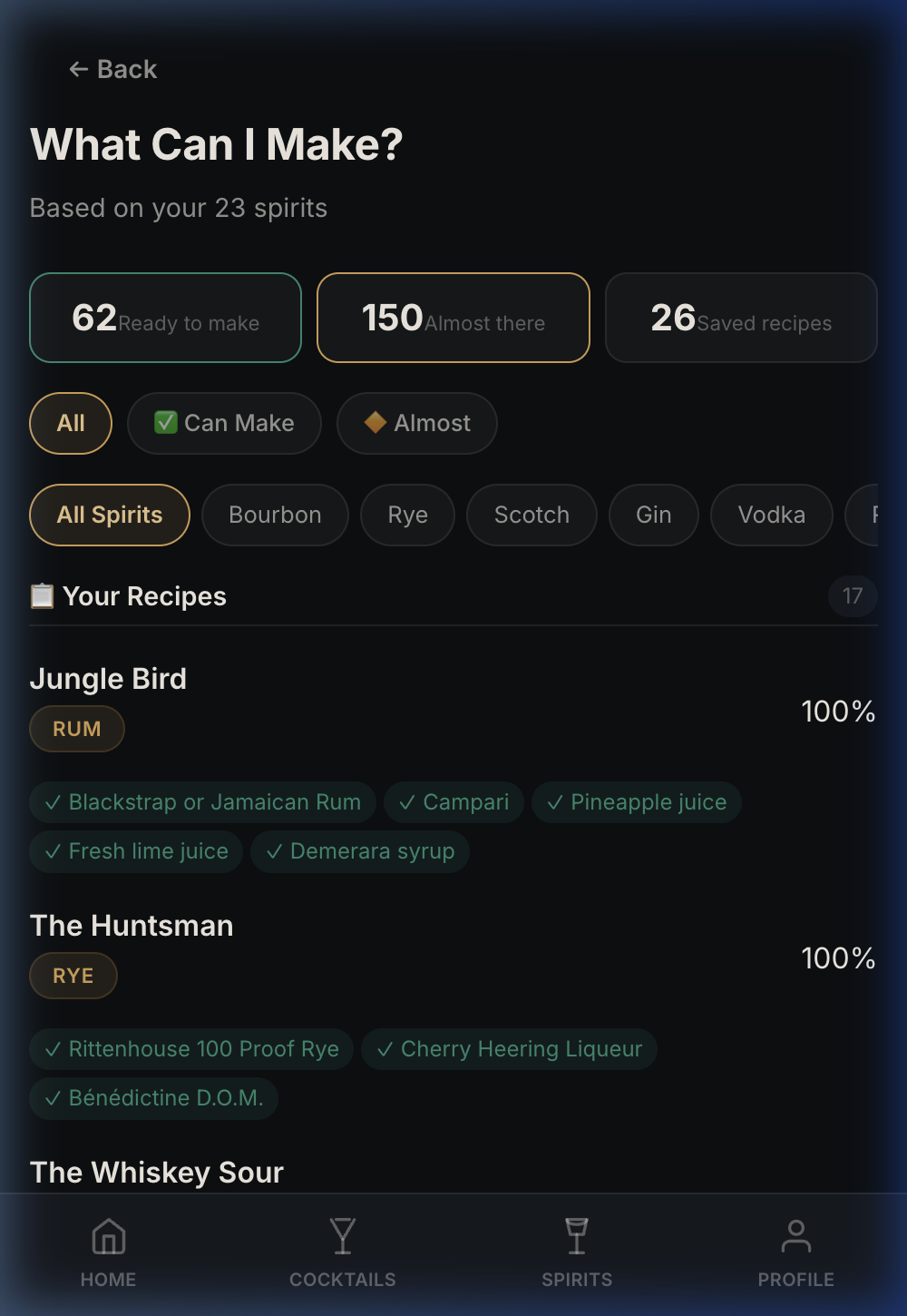 What Can I Make feature